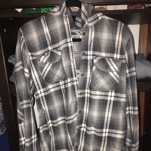 Carhartt Long sleeve button up w/ hood
